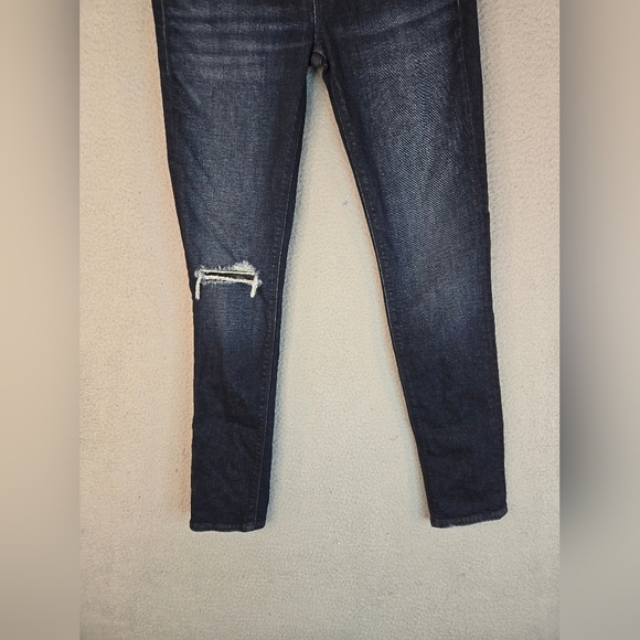 Hudson Womens Collin Midrise Skinny Distressed Blue Denim Jeans Sz 26x29 - Picture 4 of 13
